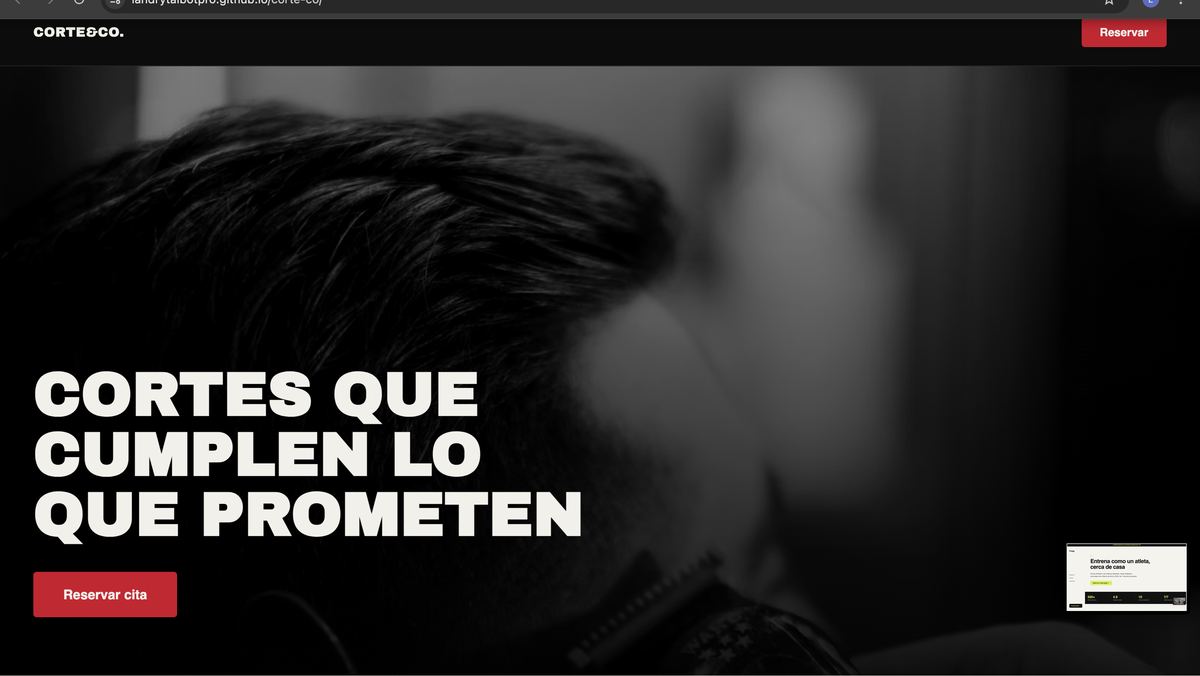Diseño web de Corte and Co