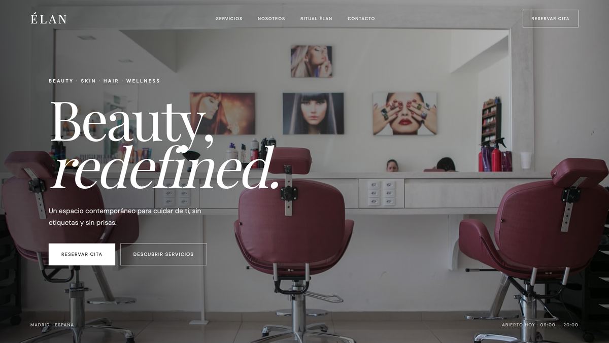 Diseño web de Élan Studio